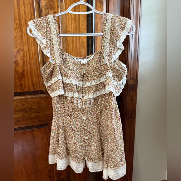 Veronica Beard Floral Ruffle Sleeveless Blouse - Multicolor Sz 4 LIKE NEW! - Picture 1 of 8